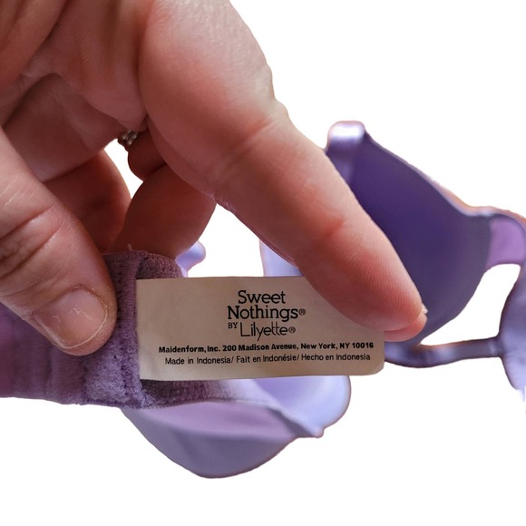 Sweet Nothings by Lilyette Purple Full Coverage Underwire Bra Size 38D - Picture 5 of 6